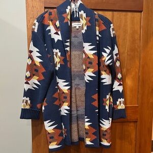 New Lucky Brand Multicolor Knit Cardigan L